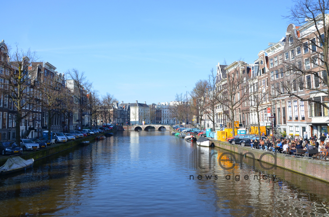 One day in Amsterdam. Amsterdam, Holland, 13 April,  2017