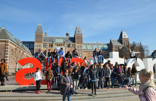 One day in Amsterdam. Amsterdam, Holland, 13 April,  2017