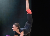 Bakıda bədii gimnastika üzrə Dünya Kuboku iştirakçılarının podium məşqləri keçirilir.