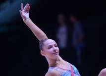 Bakıda bədii gimnastika üzrə Dünya Kuboku iştirakçılarının podium məşqləri keçirilir.