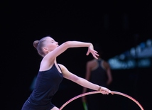 Bakıda bədii gimnastika üzrə Dünya Kuboku iştirakçılarının podium məşqləri keçirilir.