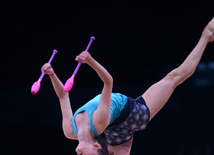 Bakıda bədii gimnastika üzrə Dünya Kuboku iştirakçılarının podium məşqləri keçirilir.