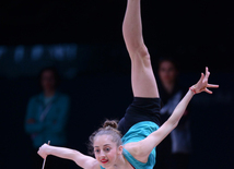 Bakıda bədii gimnastika üzrə Dünya Kuboku iştirakçılarının podium məşqləri keçirilir.