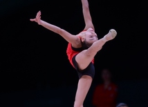 Bakıda bədii gimnastika üzrə Dünya Kuboku iştirakçılarının podium məşqləri keçirilir.