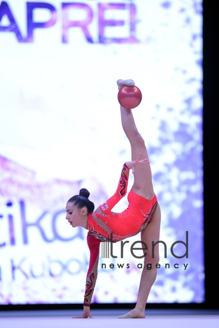 Bədii gimnastika üzrə Dünya Kuboku yarışlarında ən yaxşı məqamlar. Azərbaycan, Bakı, 28 aprel, 2017