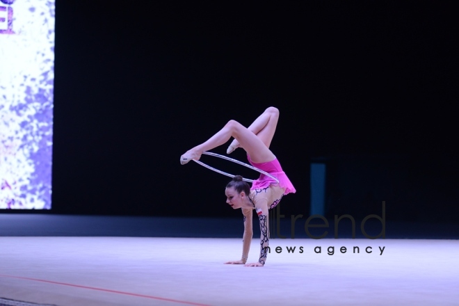 Bədii gimnastika üzrə Dünya Kuboku yarışlarında ən yaxşı məqamlar. Azərbaycan, Bakı, 28 aprel, 2017