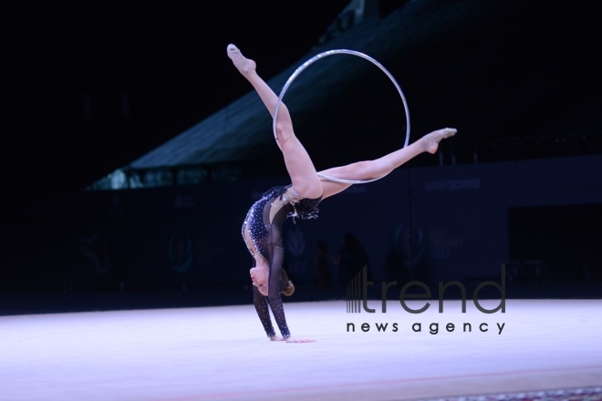 Bədii gimnastika üzrə Dünya Kuboku yarışlarında ən yaxşı məqamlar. Azərbaycan, Bakı, 28 aprel, 2017