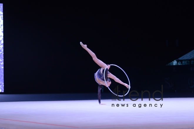 Bədii gimnastika üzrə Dünya Kuboku yarışlarında ən yaxşı məqamlar. Azərbaycan, Bakı, 28 aprel, 2017