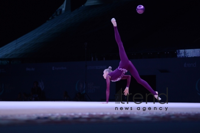 Bədii gimnastika üzrə Dünya Kuboku yarışlarında ən yaxşı məqamlar. Azərbaycan, Bakı, 28 aprel, 2017