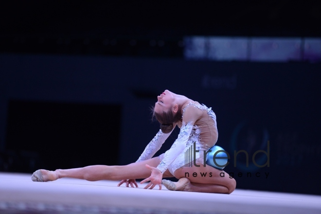 Bədii gimnastika üzrə Dünya Kuboku yarışlarında ən yaxşı məqamlar. Azərbaycan, Bakı, 28 aprel, 2017