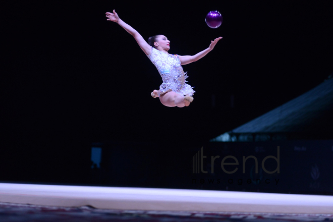 Bədii gimnastika üzrə Dünya Kuboku yarışlarında ən yaxşı məqamlar. Azərbaycan, Bakı, 28 aprel, 2017