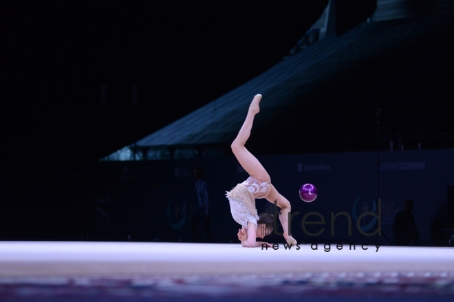 Bədii gimnastika üzrə Dünya Kuboku yarışlarında ən yaxşı məqamlar. Azərbaycan, Bakı, 28 aprel, 2017