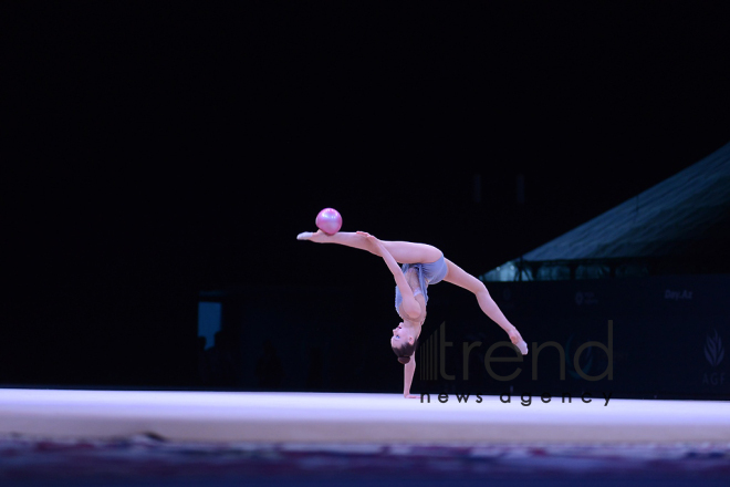 Bədii gimnastika üzrə Dünya Kuboku yarışlarında ən yaxşı məqamlar. Azərbaycan, Bakı, 28 aprel, 2017