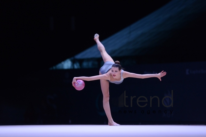 Bədii gimnastika üzrə Dünya Kuboku yarışlarında ən yaxşı məqamlar. Azərbaycan, Bakı, 28 aprel, 2017