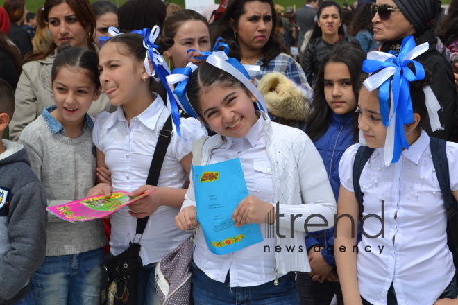 Day of reading held at Heydar Aliyev Center`s park. Azerbaijan, Baku, 29 April, 2017