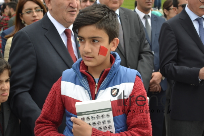 Day of reading held at Heydar Aliyev Center`s park. Azerbaijan, Baku, 29 April, 2017