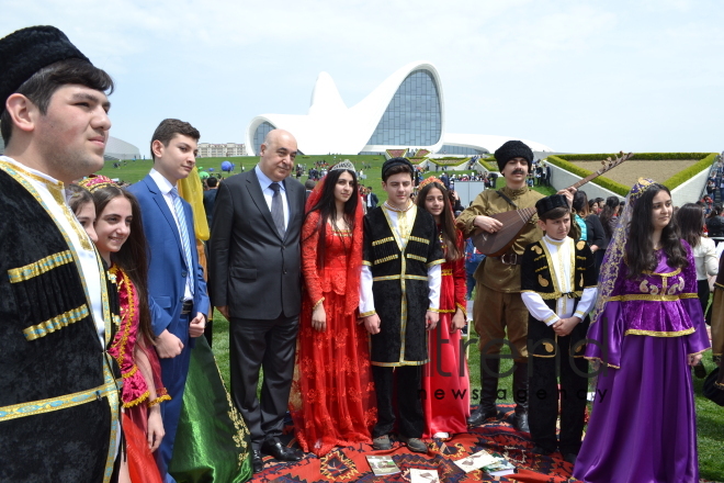 Day of reading held at Heydar Aliyev Center`s park. Azerbaijan, Baku, 29 April, 2017