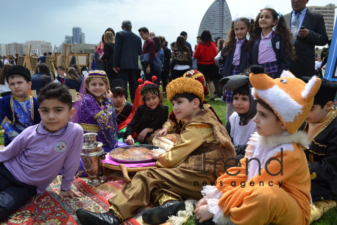 Day of reading held at Heydar Aliyev Center`s park. Azerbaijan, Baku, 29 April, 2017