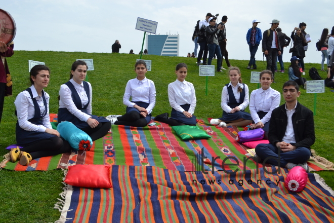 Day of reading held at Heydar Aliyev Center`s park. Azerbaijan, Baku, 29 April, 2017