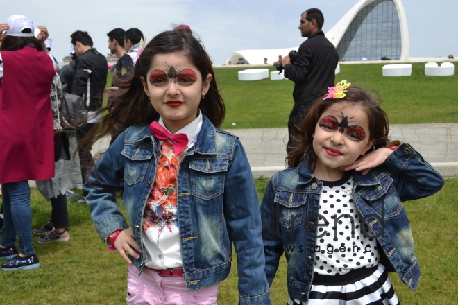 Day of reading held at Heydar Aliyev Center`s park. Azerbaijan, Baku, 29 April, 2017