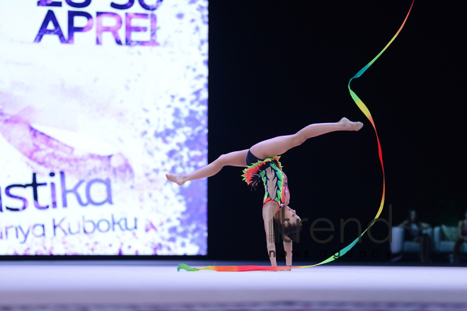 Bədii gimnastika üzrə Dünya Kuboku yarışlarında ən yaxşı məqamlar - ikinci gün. Azərbaycan, Bakı, 29 aprel, 2017