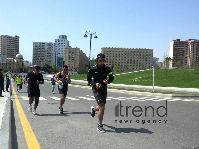 Heydər Əliyev Fondunun təşəbbüsü ilə  keçirilən "Bakı Marafonu 2017". Azərbaycan, Bakı, 30 aprel, 2017