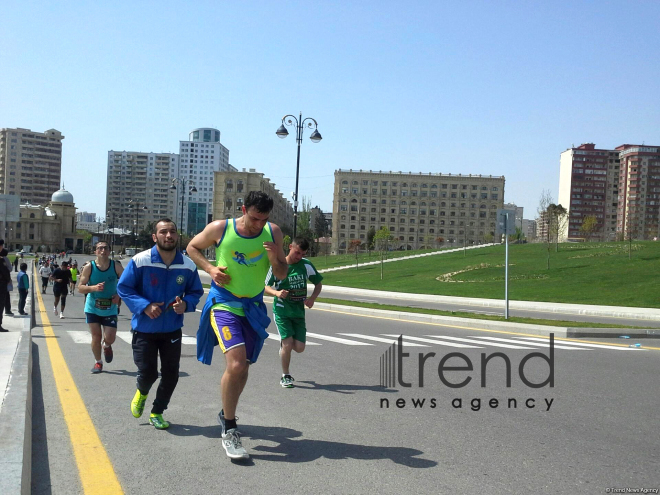 Heydər Əliyev Fondunun təşəbbüsü ilə  keçirilən "Bakı Marafonu 2017". Azərbaycan, Bakı, 30 aprel, 2017