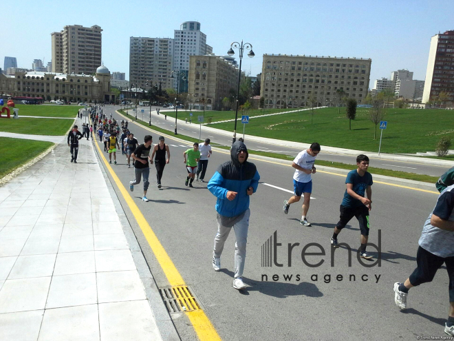 Heydər Əliyev Fondunun təşəbbüsü ilə  keçirilən "Bakı Marafonu 2017". Azərbaycan, Bakı, 30 aprel, 2017