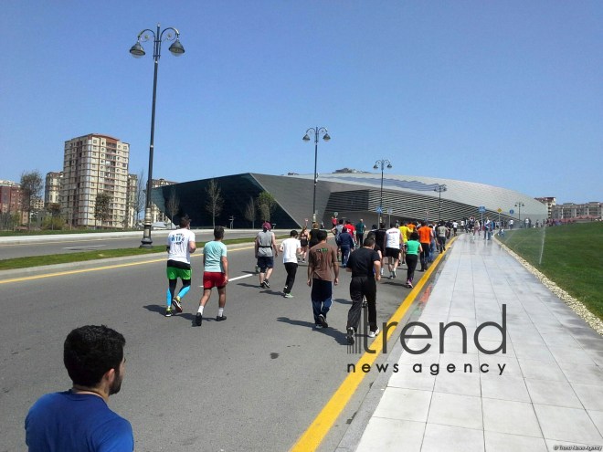 Heydər Əliyev Fondunun təşəbbüsü ilə  keçirilən "Bakı Marafonu 2017". Azərbaycan, Bakı, 30 aprel, 2017