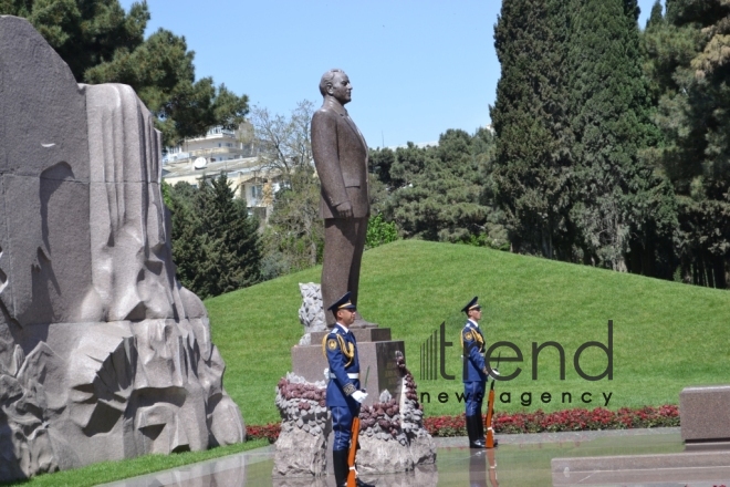 Azerbaijanis mark 94th birthday anniversary of National Leader Heydar Aliyev. Baku, may 10, 2017