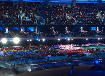 Церемония открытия IV Игр исламской солидарности в Баку. 