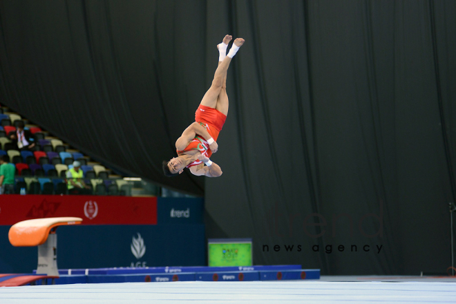 Day 2 of rhythmic gymnastics at Baku 2017. Azerbaijan, Baku, 13 may, 2017