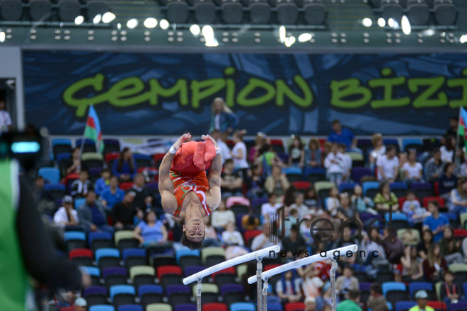 Day 2 of rhythmic gymnastics at Baku 2017. Azerbaijan, Baku, 13 may, 2017