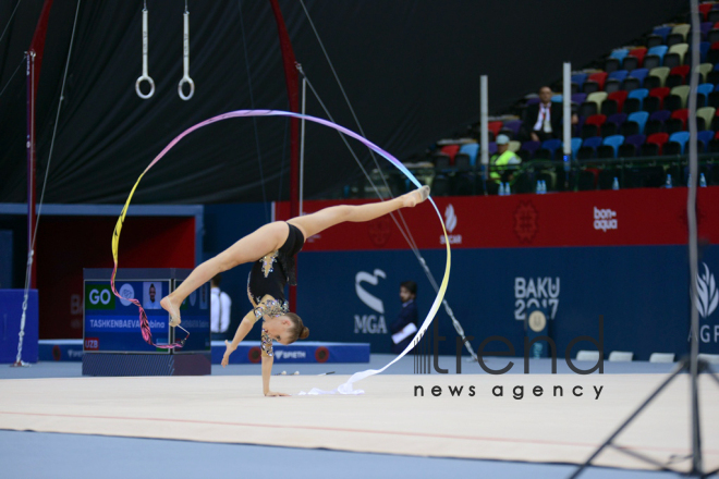 Day 2 of rhythmic gymnastics at Baku 2017. Azerbaijan, Baku, 13 may, 2017