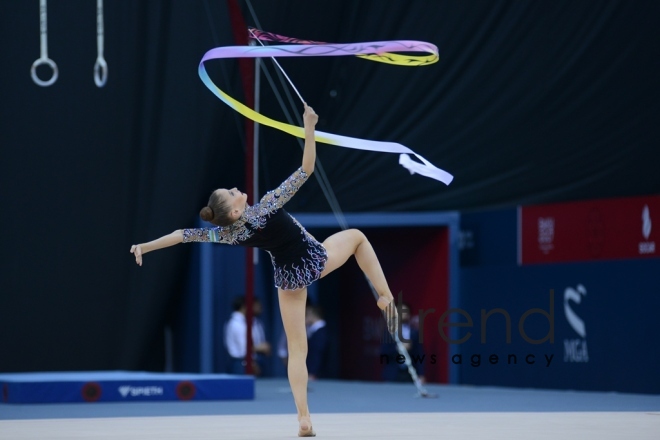 Day 2 of rhythmic gymnastics at Baku 2017. Azerbaijan, Baku, 13 may, 2017