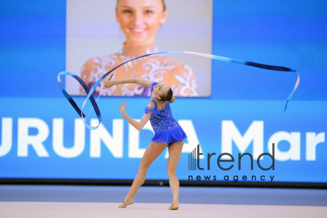 Day 2 of rhythmic gymnastics at Baku 2017. Azerbaijan, Baku, 13 may, 2017