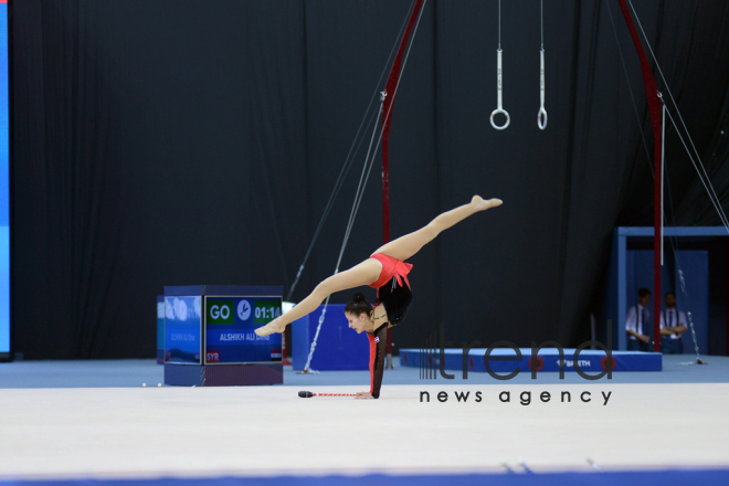 İslamiadada bədii gimnastika üzrə yarışların ikinci günü. Azərbaycan, Bakı, 13 may 2017