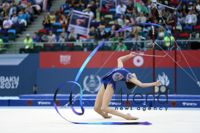 İslamiadada bədii gimnastika üzrə yarışların ikinci günü. Azərbaycan, Bakı, 13 may 2017