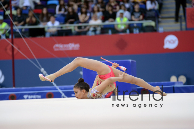 Day 2 of rhythmic gymnastics at Baku 2017. Azerbaijan, Baku, 13 may, 2017