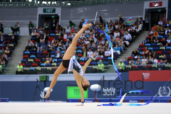 İslamiadada bədii gimnastika üzrə yarışların ikinci günü. Azərbaycan, Bakı, 13 may 2017