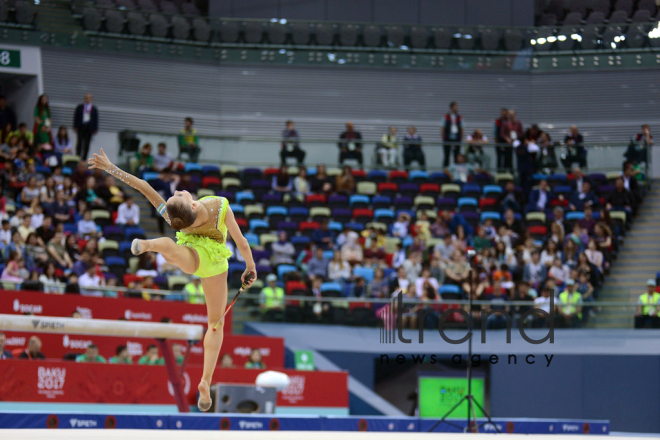 Day 2 of rhythmic gymnastics at Baku 2017. Azerbaijan, Baku, 13 may, 2017