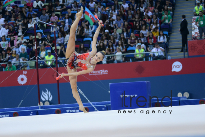 Day 2 of rhythmic gymnastics at Baku 2017. Azerbaijan, Baku, 13 may, 2017