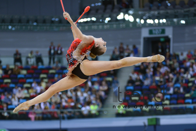 Day 2 of rhythmic gymnastics at Baku 2017. Azerbaijan, Baku, 13 may, 2017