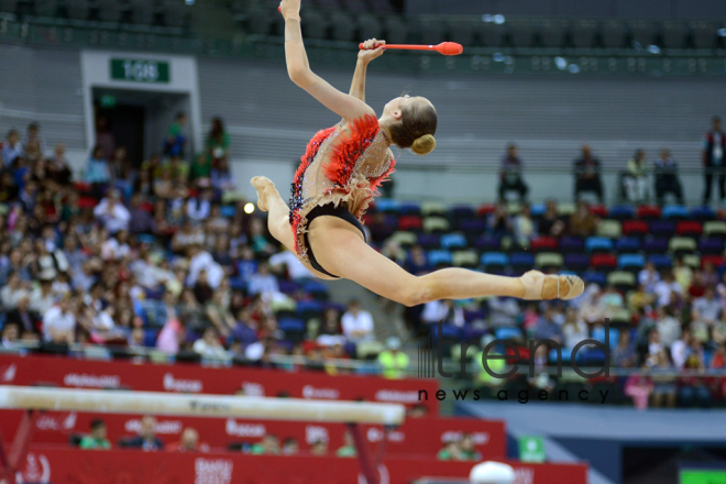 Day 2 of rhythmic gymnastics at Baku 2017. Azerbaijan, Baku, 13 may, 2017