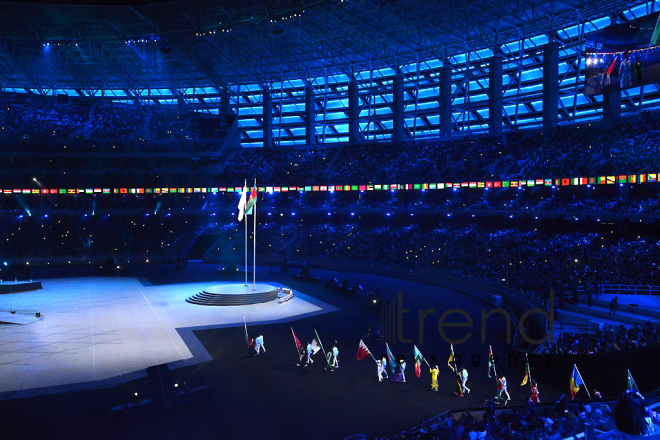 Bakı Olimpiya Stadionunda IV İslam Həmrəyliyi Oyunlarının bağlanış mərasimi. Azərbaycan, Bakı, 22 may, 2017