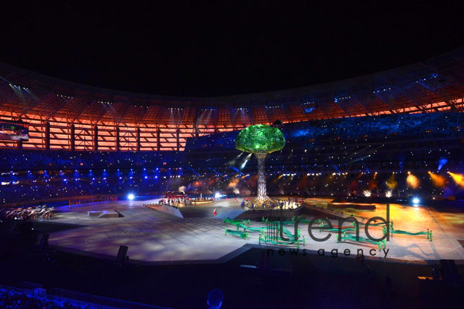 Bakı Olimpiya Stadionunda IV İslam Həmrəyliyi Oyunlarının bağlanış mərasimi. Azərbaycan, Bakı, 22 may, 2017