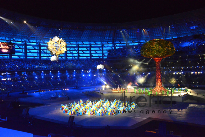 Bakı Olimpiya Stadionunda IV İslam Həmrəyliyi Oyunlarının bağlanış mərasimi. Azərbaycan, Bakı, 22 may, 2017