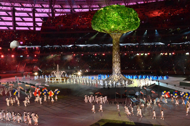 Bakı Olimpiya Stadionunda IV İslam Həmrəyliyi Oyunlarının bağlanış mərasimi. Azərbaycan, Bakı, 22 may, 2017