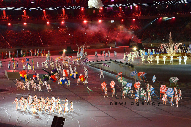 Bakı Olimpiya Stadionunda IV İslam Həmrəyliyi Oyunlarının bağlanış mərasimi. Azərbaycan, Bakı, 22 may, 2017