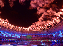  Bakı Olimpiya Stadionunda IV İslam Həmrəyliyi Oyunlarının bağlanış mərasimi.